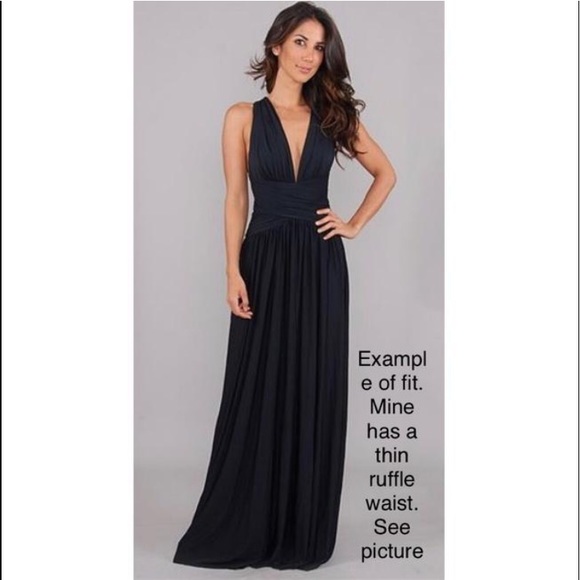 SOLD.  Anamaria Couture Maxi Halter Dress - Picture 2 of 8